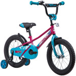 Велосипед NOVATRACK 16", VALIANT, фуксия, полная защита цепи, тормоз нож, короткие крылья, нет багаж