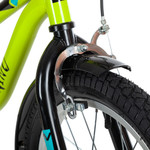 Велосипед NOVATRACK 16" WIND зеленый, полная защита цепи, пер.ручн, зад нож тормоз., крылья, багажни