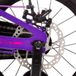 Велосипед NOVATRACK 16" Blast. Магнезиевая рама,фиолетовый, полная защ.цепи, диск.тормоз, короткие к