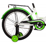 Велосипед NOVATRACK 20" FOREST белый, сталь, тормоз нож, крылья, багажник, защ.цепи
