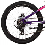 Велосипед NOVATRACK 20" KATRINA, алюм.рама, зелёный-фиолетовый, 6-скор, TY21/TS38, диск.тор.STG