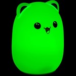 Ночная лампа ОЧАРОВАТЕЛЬНЫЙ КОТ, BONDIBON, силикон, 5 цветов, USB зарядка, 13,5х9,5 см.