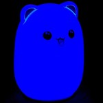 Ночная лампа ОЧАРОВАТЕЛЬНЫЙ КОТ, BONDIBON, силикон, 5 цветов, USB зарядка, 13,5х9,5 см.