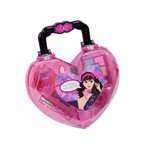 Набор детской декор. косметики Bondibon Eva Moda, BOX 24*4*27 см; косметичка-сумочка, тени для век 5 оттенков (2,8г), помада (0,8г), блеск для губ. 7 оттенков (2,8г), лак для ногтей 2 оттенка (12г), аппликатор 2шт., арт.77025.