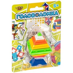 Игр. пласт. головоломка пирамида, рус. упак. CRD 10,8х14,8 см., арт. M6234