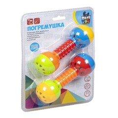 Набор разв. погрем. пласт., Маракасы, 2 шт, Bondibon, CRD 21,5 16,5 см, арт. 6608-3