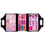 Набор детской декор. косметики Bondibon Eva Moda, BOX 40*24*7 см; косметичка-чемодан, раскладная: накладные ногти с рисунком 12, лак для ногтей (7,8г), 3 заколки, 1 резиночка для волос,тени для век 10 оттенков (7,6г), блеск для губ 6 оттенков (4,2г), пома