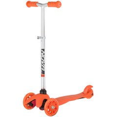 Самокат Novatrack Disco-kids Basic для детей, свет.колеса PU пер.120*24  задн.76*24мм, эргоно