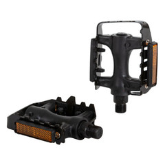 Педали STG FP-906, ось 9/16", пласт. корпус с стал. рамкой, черные