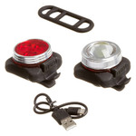 Комплект фонарей STG перед. TL5402C (200 люм. бел. Usb 500 mAH.) зад.  TL5402 ( 3 красн. Диод. 0,5 в